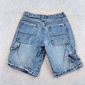 Vintage Duck Head Carpenter Shorts Boys 10 Blue Denim Jorts Baggy Skate Kids Y2K